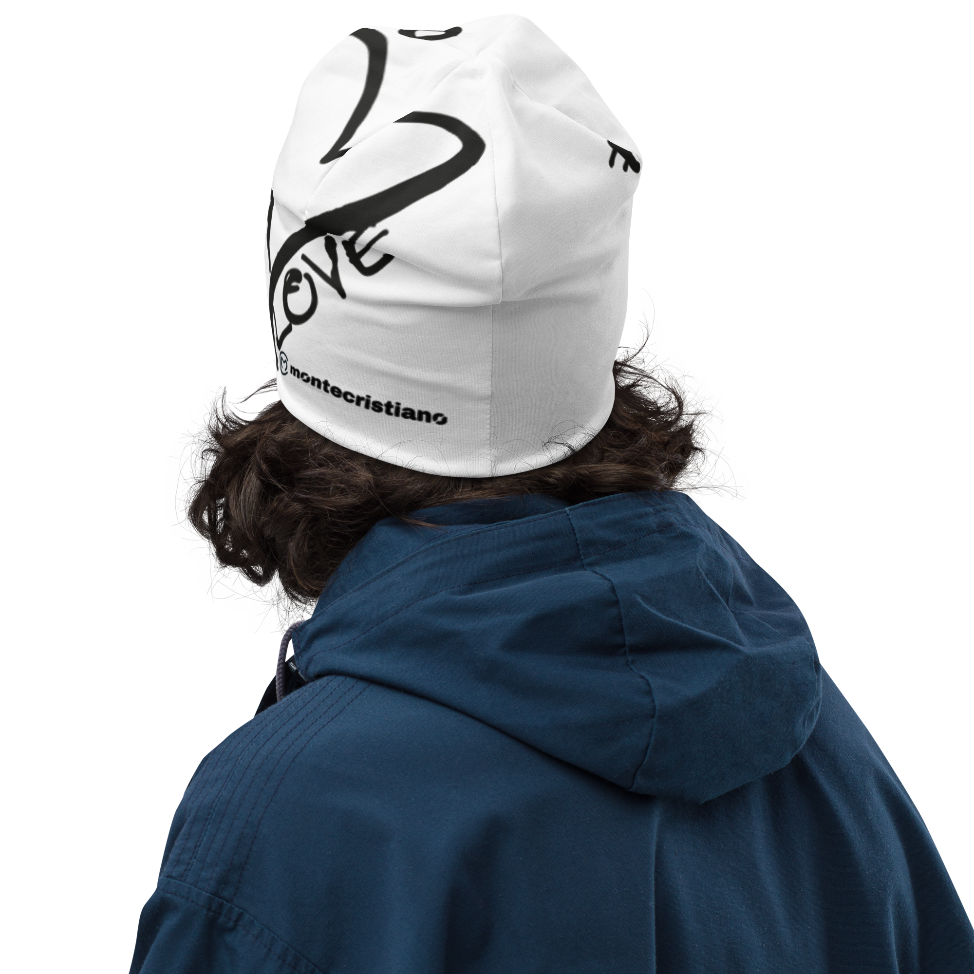 Faith Hope Love Beanie white
