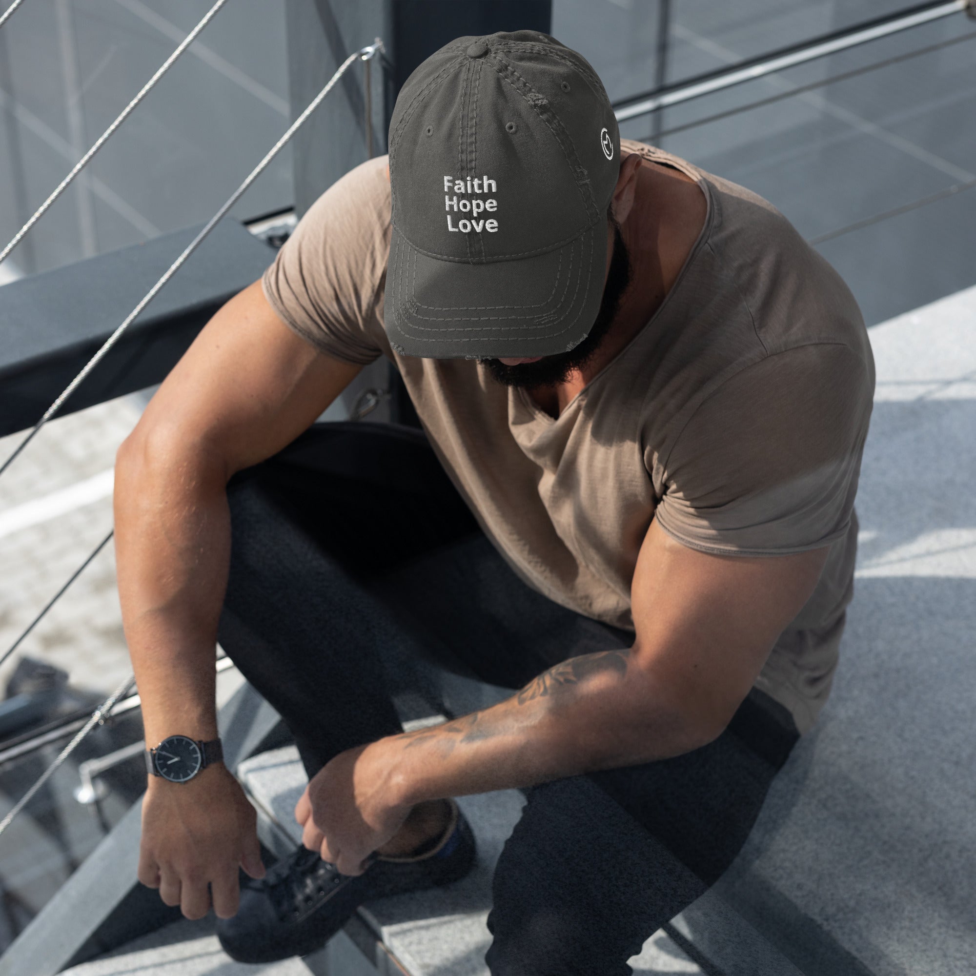 Faith Hope Love Cap - Used Look